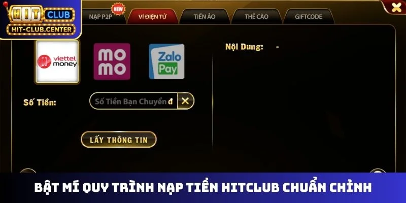 Bật mí quy trình nạp tiền Hitclub chuẩn chỉnh
