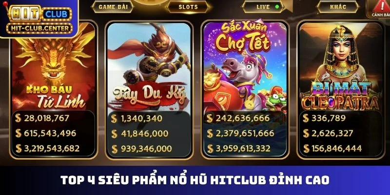 Top 4 siêu phẩm nổ hũ Hitclub đỉnh cao