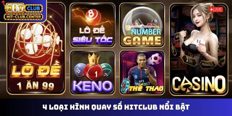 4 loại hình quay số Hitclub nổi bật