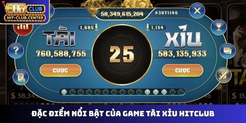 Đặc điểm nổi bật của game Tài Xỉu Hitclub